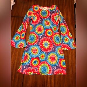 Colorful Tie-Dye Kids Dress